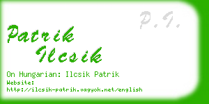 patrik ilcsik business card